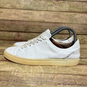 Frye White Leather Low Sneakers